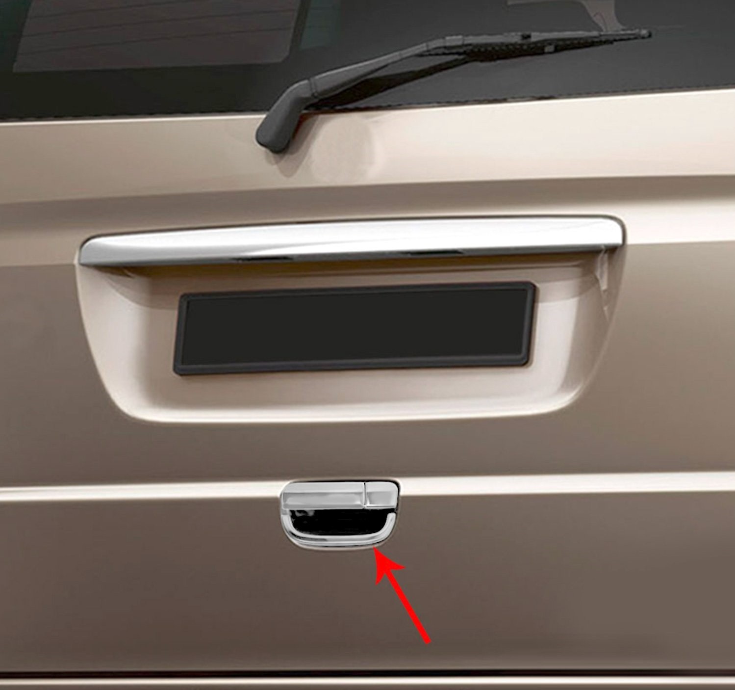 Chrome Trunk Door Handle Cover Brushed Steel Fits Mercedes Vito W639 2003-2014